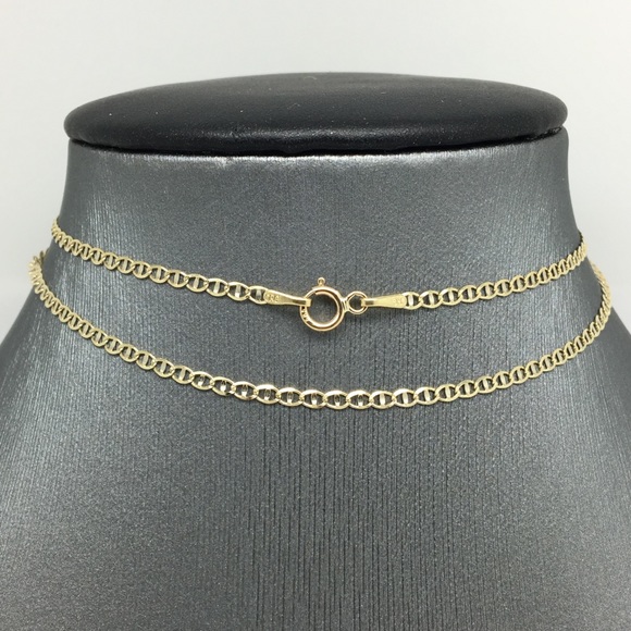 14K Yellow Gold Mariner Chain 18”